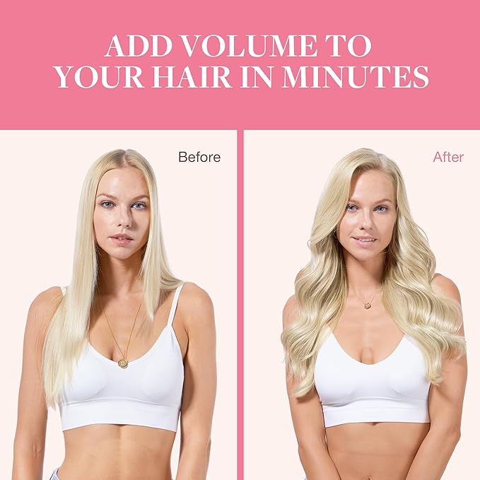 GOO GOO Clip in Hair Extensions Real Human Hair, Remy Human Hair Extensions Clip ins for Women, Natural Human Hair, 16inch 150g 9Pcs, 17A/60A Ash Blonde Highlighted Platinum Blonde