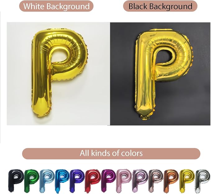 52 pcs Gold Foil Letter Balloons - Image 3