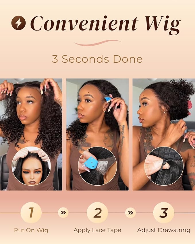 Arabella 13x6 Lace Front Wigs Human Hair 210% Density Glueless Wigs Human Hair 100% Curly Wave Human Hair Wigs 12A Pre Plucked Pre-Bleached Pre-Cut Glueless Wig (24inch,13x6 deep curly wig)