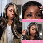 WOWANGEL 13x6 HD Lace Front Wigs Human Hair Body Wave Pre Plucked SKINLIKE 0.1mm Extremely Thin Real HD Lace Front Wigs 250% Density Glueless Human Hair Wigs for Women 18 Inch