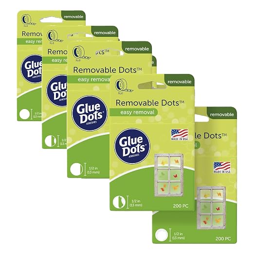Glue Dots Double-Sided Removable Dots, Includes 3 Rolls of 200| 600 Total by GlueDots