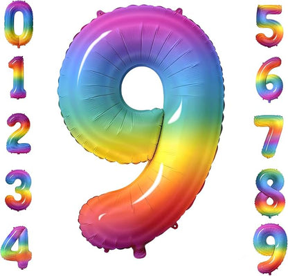 Number 9 Balloons for 9th Birthday Party Decorations, 0-100 Large No.9 Balloons by Joycard