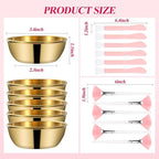 GRETJOB Professional Facial Bowls Set for Estheticians - 18 Pcs Mixing Bowls with Brush & Spatula | Facial Mask Mixing Kit for Spa & Home Use