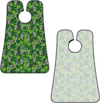 Ultimate Shaving Bib, Beard Trimming Apron with Hair Catcher, Lemurs Monkey Tropical Green Leaves Floral