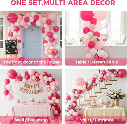 LovesTown Rose Pink Balloon Garland Kit - Image 4