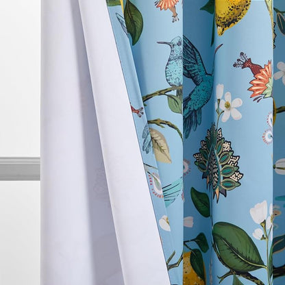 Topfinel Blue and White Patterned Aesthetic Pretty Curtains 84 Inches Long 2 - Image 9