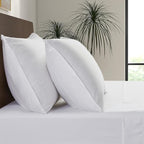 Luxury Bamboo Market | Queen Envelope Pillowcase Set | 100% Viscose Made from Bamboo | Organically Grown | Ultra Soft | Cooling | 2pcs [Classic White]