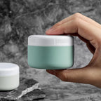 Travel Containers for Toiletries, Silicone Cream Jars BPA-Free, Leak-proof 2oz Travel Size Containers, Portable Size Silicone Jars with Lid for Cosmetic Face Hand Body Cream (4 Pack)