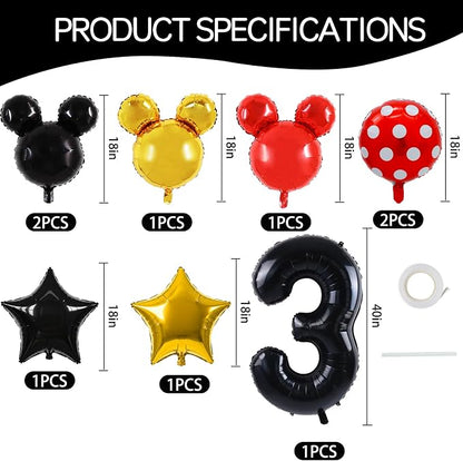 Vuzvuv Red Black Gold Foil Balloon Set - Image 2