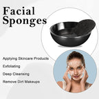 21 Pcs Black Esthetician Supplies 3 Stainless Steel Facial Mask Mixing Bowls 3 Fan Brushes Esthetician 3 Facial Flat Brushes Skincare Tray 3-Compartment Serving Tray 10 Round Compressed Facial Sponges