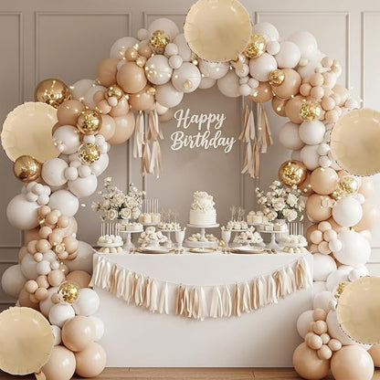 TONIFUL 30Pcs 18 Inch Round Balloons Large Caramel Round Shape Foil Balloons - Image 5