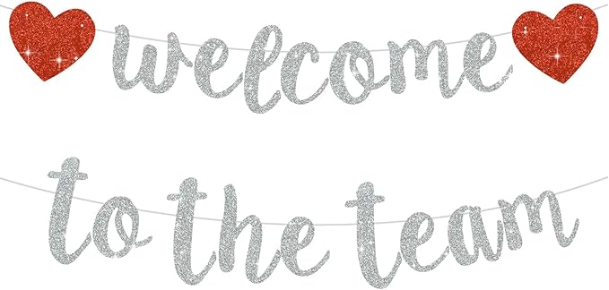 BEISHIDA Welcome to The Team Banner, NO DIY, Office Party Decorations by Beishida