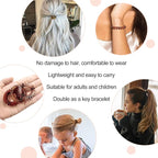 JessLab Spiral Hair Ties, 20 Pcs Traceless Phone Cord Hair Ties No Crease Spiral Bracelet Plastic Coil Ponytail Holders No-Damage Headband Hair Accessory for Girls Women Ladies Gift, Mix Color 1