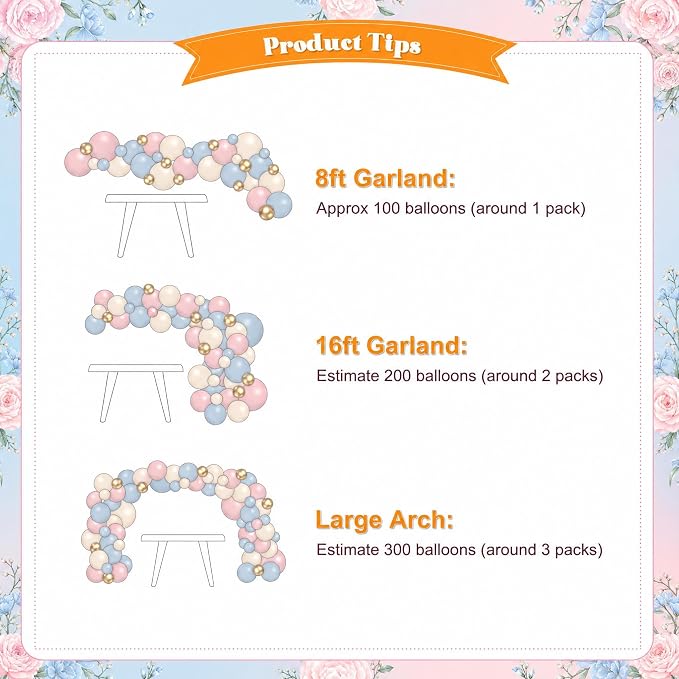 Gender Reveal Balloon Arch Kit for Gender Reveal Baby Shower Decorations | Pink - Image 7