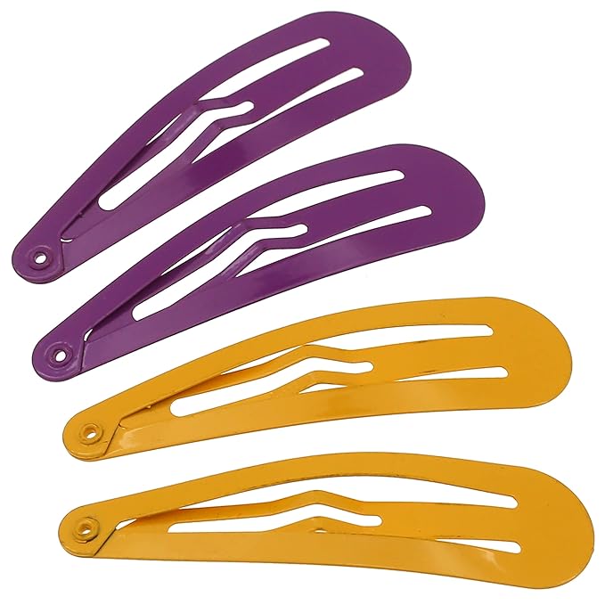 Camila Paris CP1330A French Hair Barrettes Clips, Snap Hair Slides Clic Clac for Women, Styling Girls Side Slide-in Metal Snap Pin Hair Accessories for Women. Strong Hold, No Slip Grip, Made in France