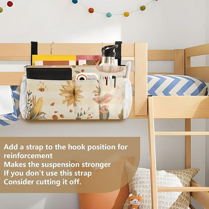 Bedside Caddy Metal Frame Hanging Organizer Bunk Bed Dorm Accessories Hook And - Image 6