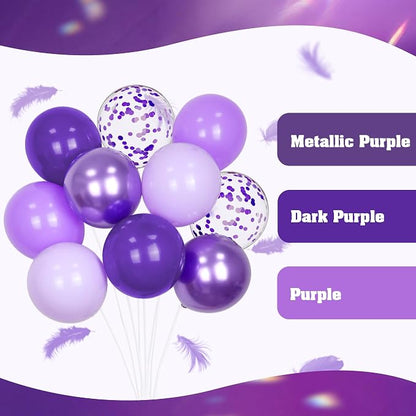 60pcs Purple Balloons 12inch - Image 4