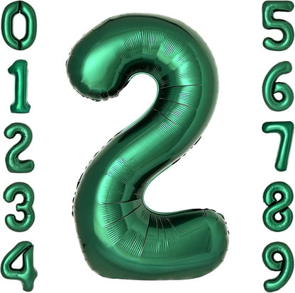 Dark Green Number 2 Balloons Large Emerald Green Number Balloons 40 Inch Jungle by cocodino