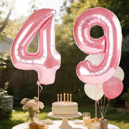 40 Inch Number 49 Balloons for 49th Birthday Party Decorations, 0-100 Jewelry - Image 3