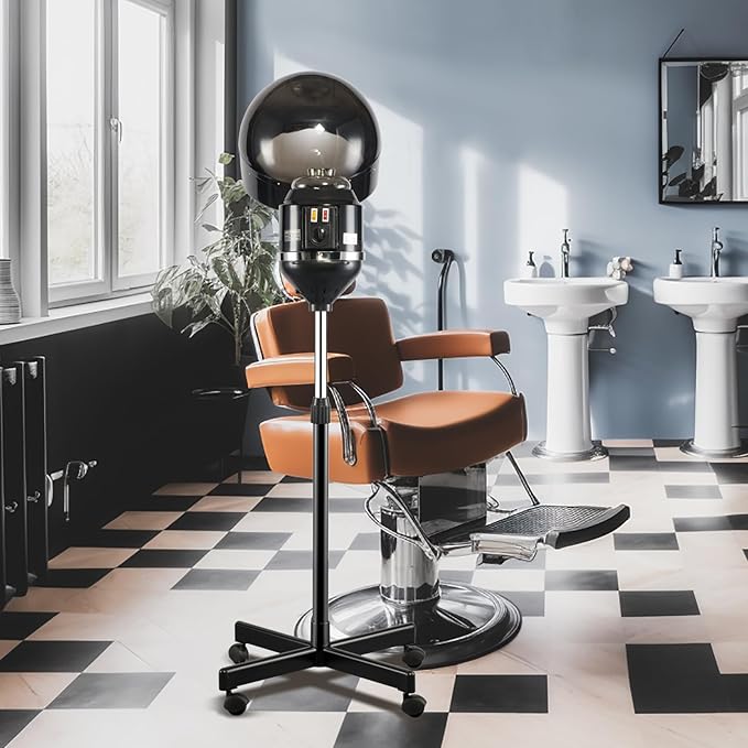 Artist hand Professional Hair Steamer for Deep Conditioning, Height-Adjustable Standing Hair Steamer with Timer, Hairdressing Care Hood Color Processor Beauty Salon Home