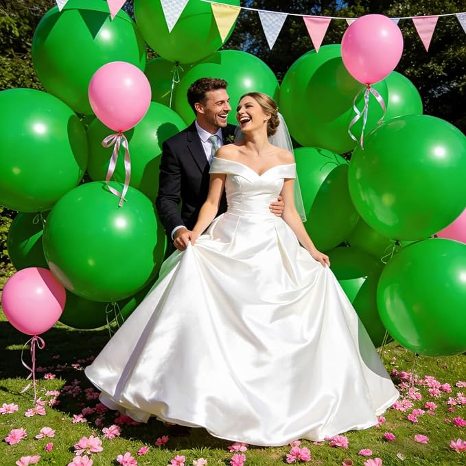 32Pcs Green Big Balloons 18 Inch, Round Large Latex Party Balloons - Image 5