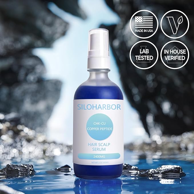 GHK-Cu Peptide, GHK-Cu Copper Peptide Hair & Scalp Serum – 2400mg, Dry Scalp Moisturizer Spray, 4% Copper Peptides – Fast-Absorbing, Water-Based Formula for Hair Softness & Shine