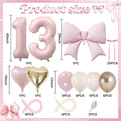 40 Inch Dusty Pink 13 Number Balloon - Image 3