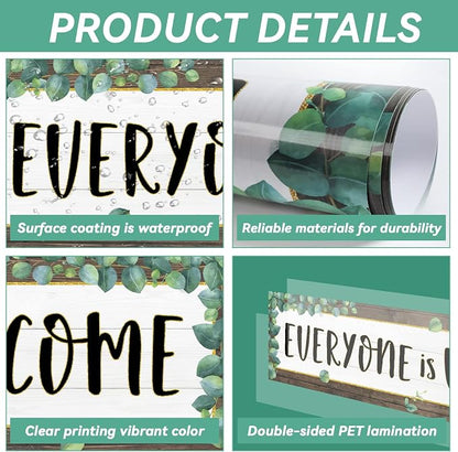 2 Pack Eucalyptus Classroom Decorations Welcome Back to School Banner Bulletin - Image 3