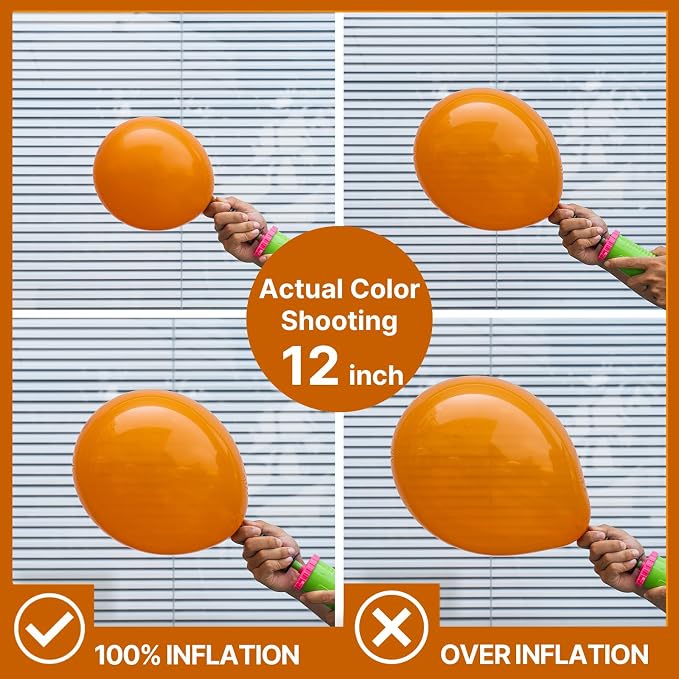 PartyWoo Burnt Orange Balloons 50pcs Terracotta Fall Color 12 Inch | Balloons - Image 4