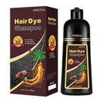 Natural Chestnut Brown Hair Dye Shampoo, 3-IN-1 Hair Color Shampoo for Men Women, Brown Hair Dye Colors in Minutes for All Hair Types 16.9 Fl Oz (Chestnut brown)