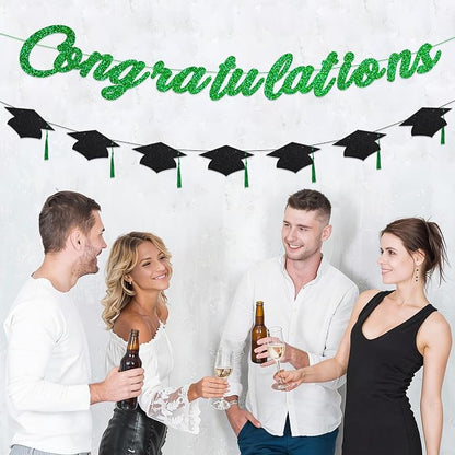 Congratulations Banner Pre-Strung Grad Cap Banner Graduation Decorations 2026 2 - Image 4