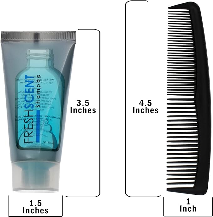 Moda West 96 Hygiene Kits - Bulk Case Wholesale Deluxe Toiletries for Men, Women, Travel, Charity, Includes Shampoo, Deodorant, Toothpaste, Razor, More, Homeless Shelters, Donations, Hotels, Travel