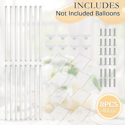 8 Pack Clear Acrylic Balloon Stands - Image 3