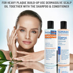 Scalp Psoriasis & Dandruff Shampoo and Conditioner by DermaSolve - Seborrheic Dermatitis Products - Naturally Heals Itchy Flakey Inflamed Skin and Provides Soothing Moisturizing Relief