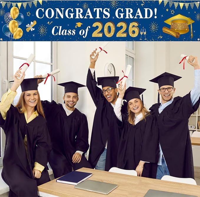 2026 Graduation Decorations Congrats Grad Class of 2026 Banner - Image 3