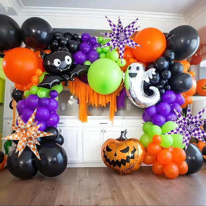 Orange Gingham Balloons Iridescent Checkered Explosion Star Balloons Gingham - Image 3