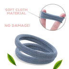 60 Pcs 2 Inch Neutral No Damage Hair Ties for Women Thick Hair, Large Soft Seamless Nylon Fabric Elastic Hair Ties Ponytail Hair Holders Hair Elastics Hair Band for Women