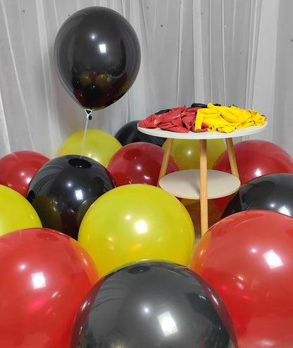 90 Pack Red and Yellow Black Balloons 18 Inch Large Balloon - Image 5