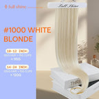 Full Shine Blonde Clip in Extensions Blonde Clip ins Real Human Hair for Pixie Cut for Cosplay 10 Inch 7 Pcs 95 G