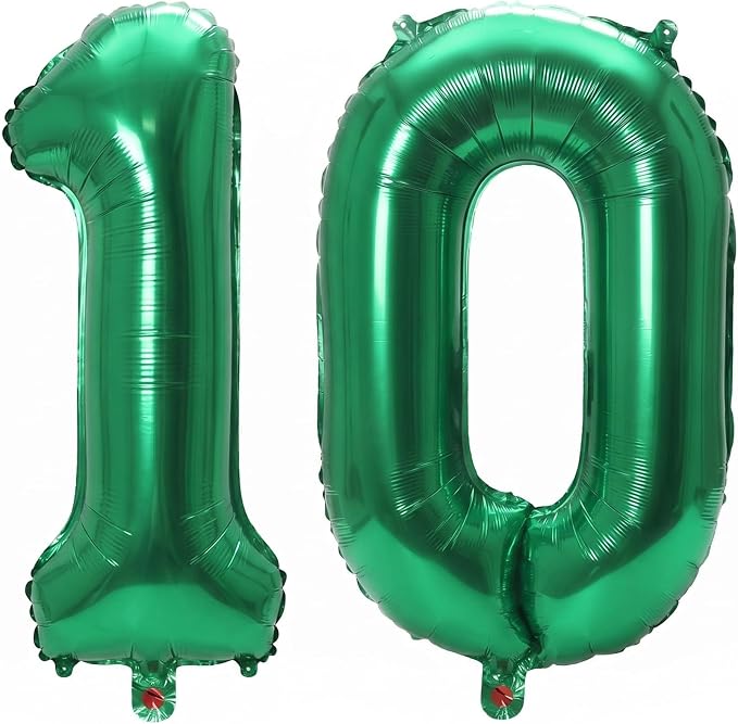 Number 10 Balloon Foil Mylar Balloons by YPSelected