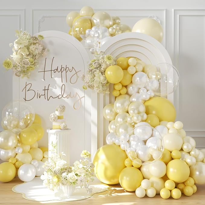 Yellow Balloon Arch Kit for Wedding Baby Shower Bridal Shower Decorations | by CROSSFINGERS