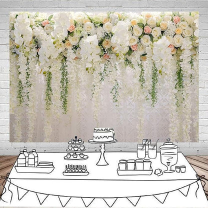 Mocsicka Wedding Flower Backdrop Wall Floral Bridal Shower Backdrops - Image 2