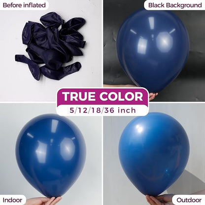 Bezente Navy Blue Latex Party Balloons 100 Pack 12 inch | Navy Balloons - Image 2