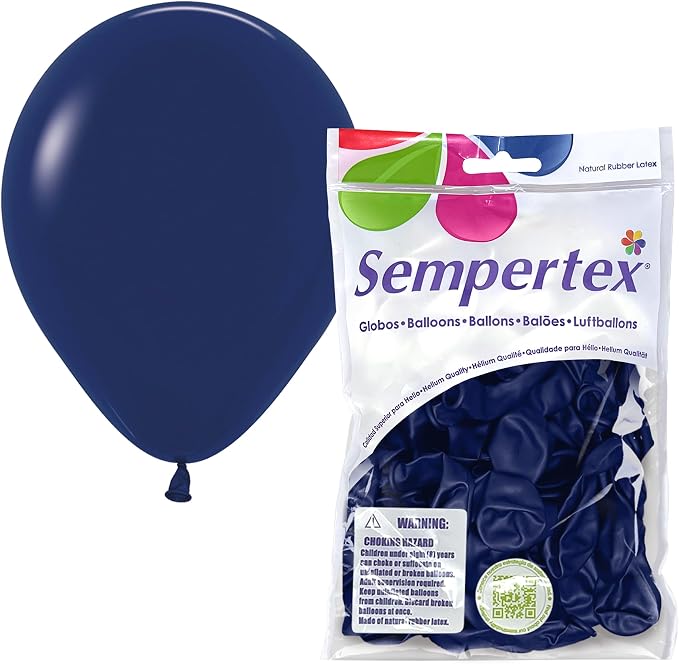 Sempertex Fashion Navy Balloons, 5 Inch, Graduation, Baby Shower, Anniversary by Sempertex