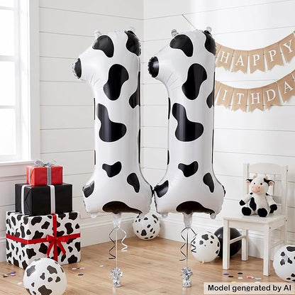 40 Inch Cow Print Number 11 Balloon - Image 3