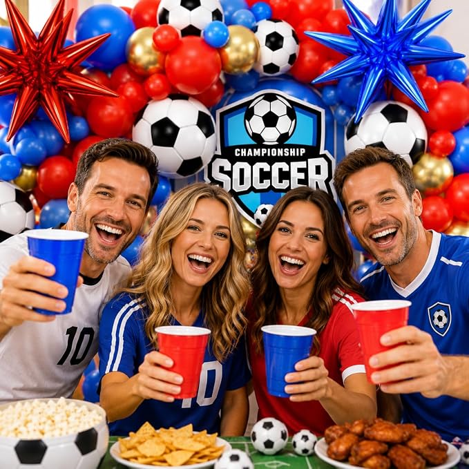 Soccer Party Decorations 160Pcs, World Soccer Balloon Garland Arch Kit - Image 6