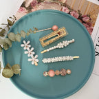 Mehayi 20 PCS Pearl Hair Clips Set Fashion Korean Acrylic Resin Hair Barrettes, Bobby Pins Hairpins for Women and Ladies Girls Headwear Styling Tools, Hair Accessories for Decorative Party Wedding