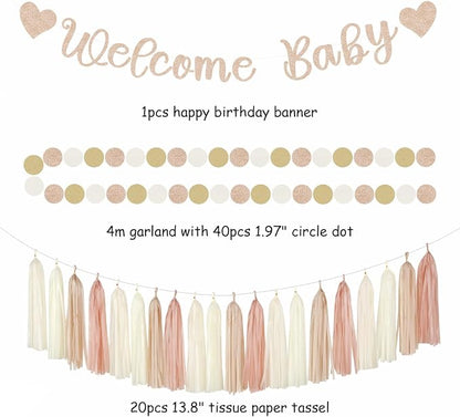 Champagne-Gold Beige Fall Baby-Shower Party-Decorations - Image 2