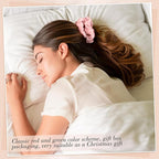 4Pcs Mulberry Silk Hair Scrunchies, Silk Hair Ties for Hair Sleep for Frizz Breakage for Women Girls Christmas Gifts