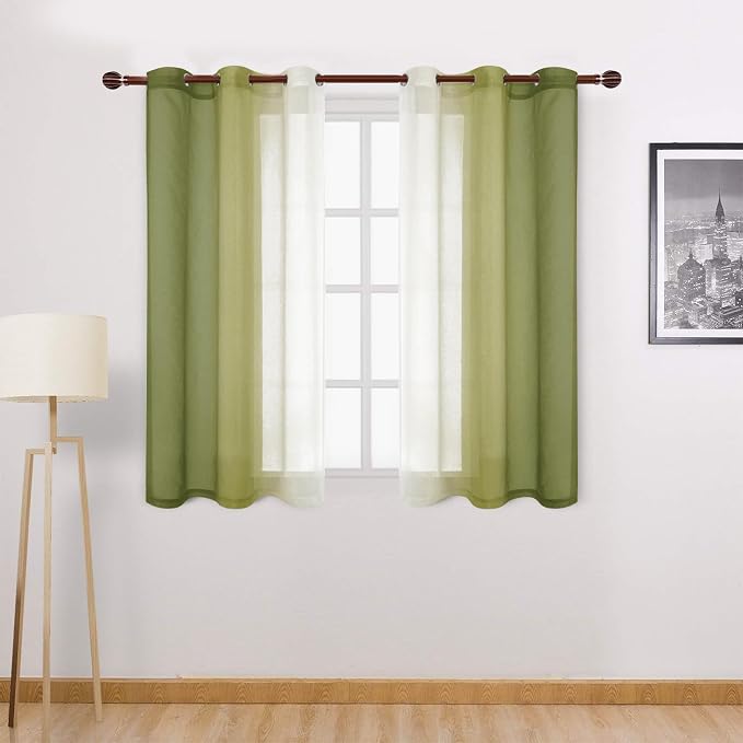 DWCN Ombre Short Sheer Curtains by DWCN
